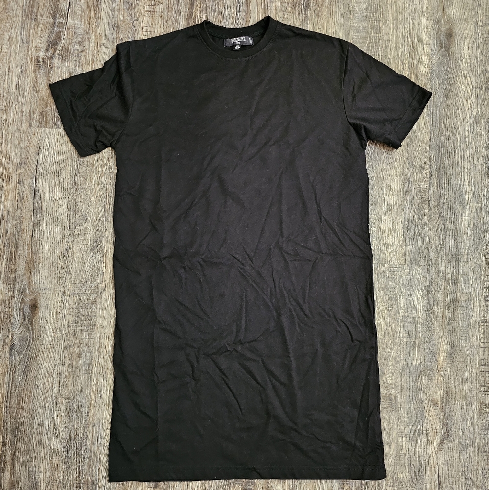 Missguided Black TShirt Dress TALL size SMALL